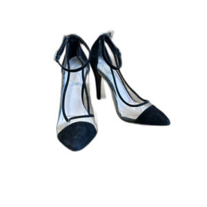 BCBGeneration Cynthia Ankle Strap Pumps Clear Black Size 8.5